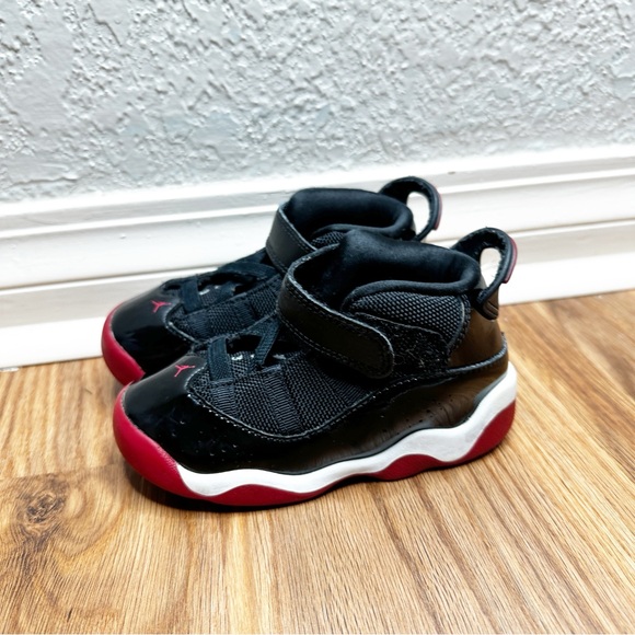 Jordan Other - Nike Air Jordan 6 Rings TD Bred Shoes Black Red Size 8C